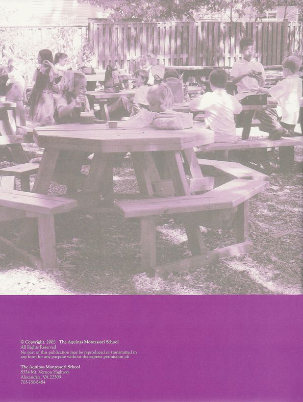 Back Cover — Montessori School: A Typical Day Prepared by Kathleen H. Futrell