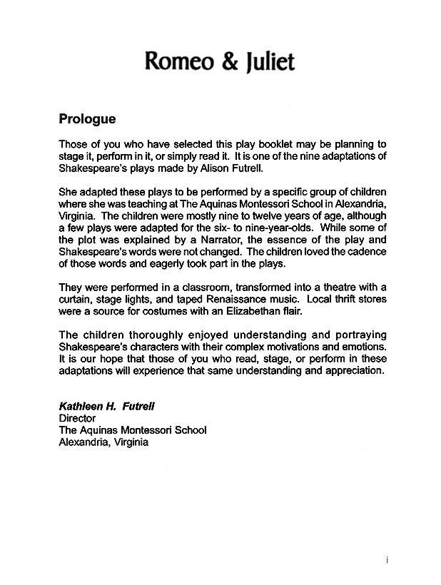 Prologue — Shakespeare for Children: Hamlet By Alison Futrell
