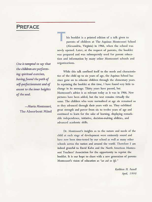 Preface — The Normalized Child By Kathleen H. Futrell